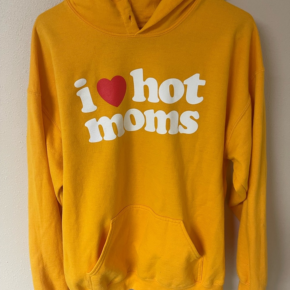 Danny Duncan I Heart Moms Yellow Mens Hoodie